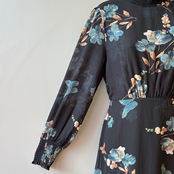 Baltic Born Luciana Black Floral Long Sleeve Dress, Large - Picture 5 of 10